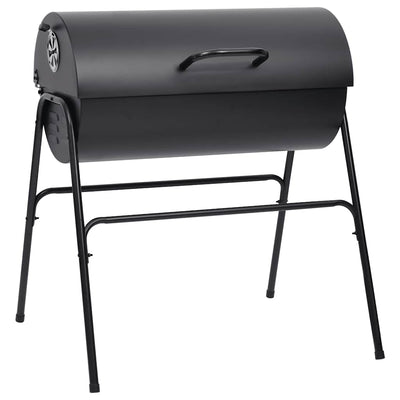 Vidaxl Barbecue grasso con 2 griglie da cucina 80x95x90 cm in acciaio nero