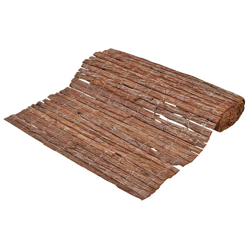 Valla de corteza vidaxl marrón 100 x 600 cm corteza
