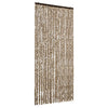 Vidaxl Fly Curtain 90x220 cm Chenille beige e Brown