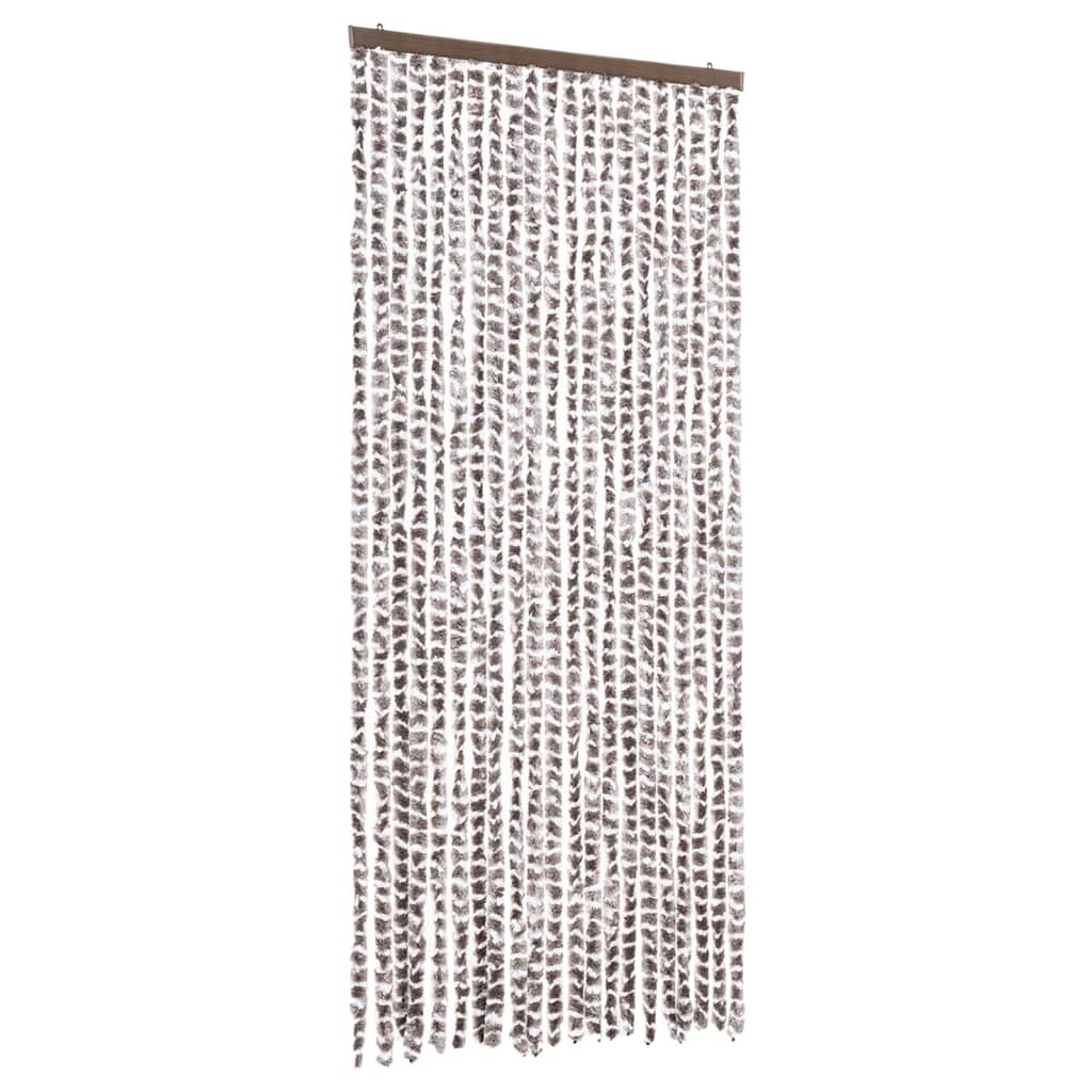 Vidaxl Fly Curtain 90x220 cm Chenille Taupe e White