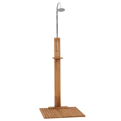 Vidaxl Ducha al aire libre 75x75x210 cm de madera de teca sólida