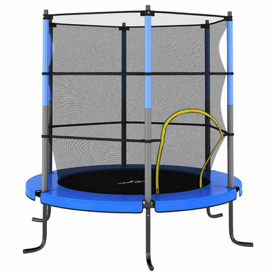 Trampolín Vidaxl con una red de seguridad de alrededor de 140x160 cm de azul
