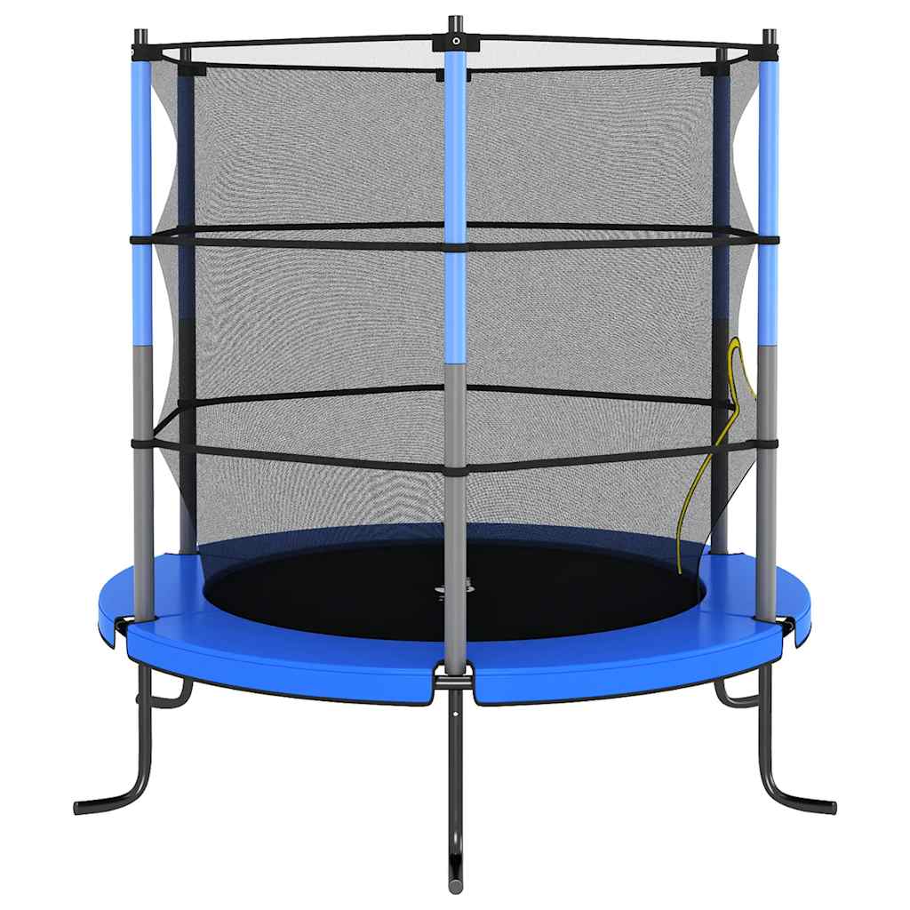 Vidaxl trampoline met veiligheidsnet rond 140x160 cm blauw