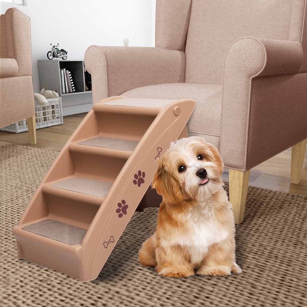 Vidaxl hondentrap inklapbaar 62x40x49,5 cm bruin