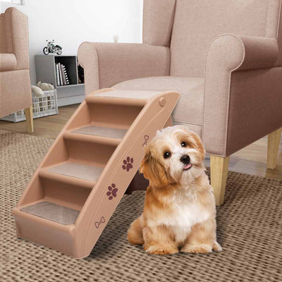 Escalera de perro Vidaxl plegable 62x40x49.5 cm marrón