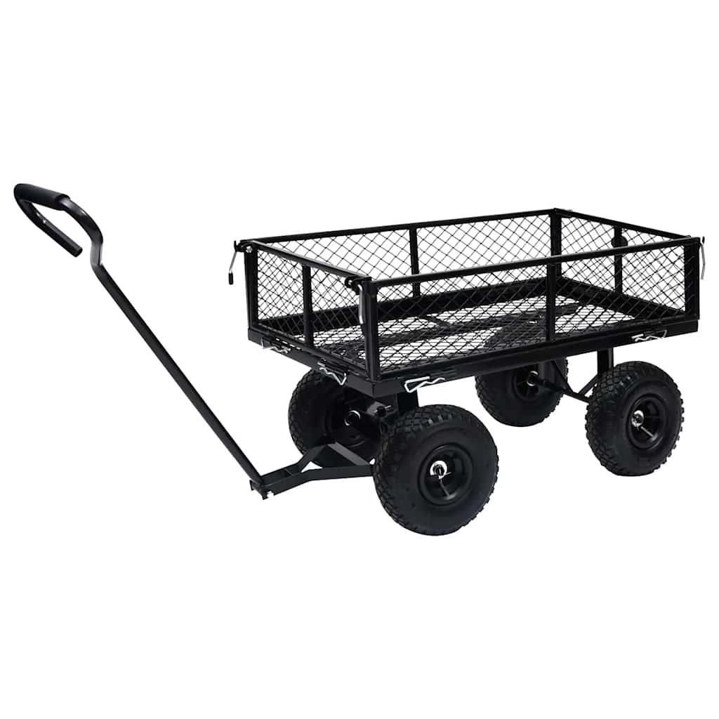 Carrello da giardino VidaXL 250 kg nero