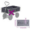 Vidaxl tuinwagenvoering 81x41x40 cm stof donkergrijs