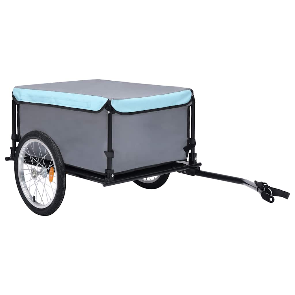 Remolque para bicicleta VidaXL 65 kg negro y azul