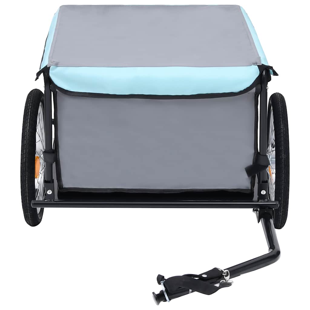 Remolque para bicicleta VidaXL 65 kg negro y azul