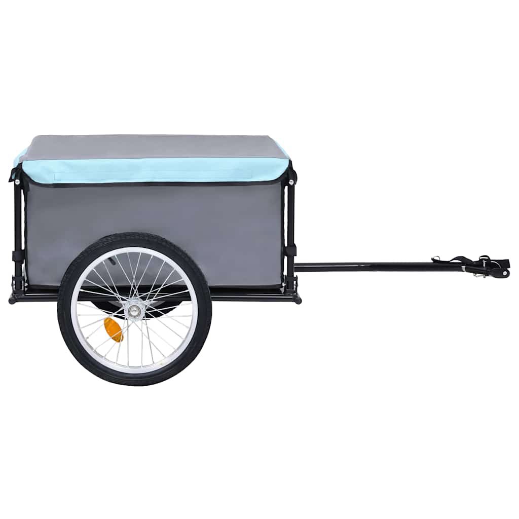 Remolque para bicicleta VidaXL 65 kg negro y azul