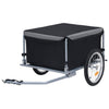 Vidaxl remolque de bicicleta 65 kg negro y gris