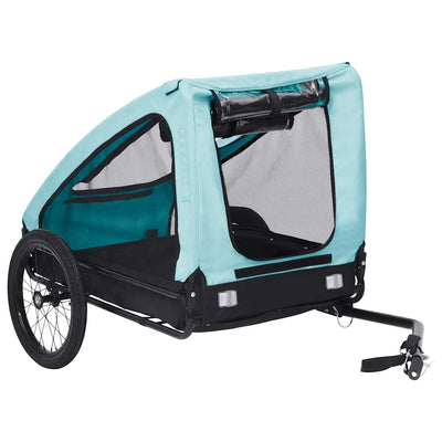 Vidaxl Dog Bike Trailer blu e nero