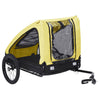 Vidaxl Dog Bike Trailer giallo e nero