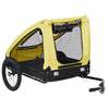 Vidaxl Dog Bike Trailer giallo e nero