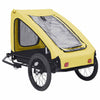 Vidaxl Dog Bike Trailer giallo e nero