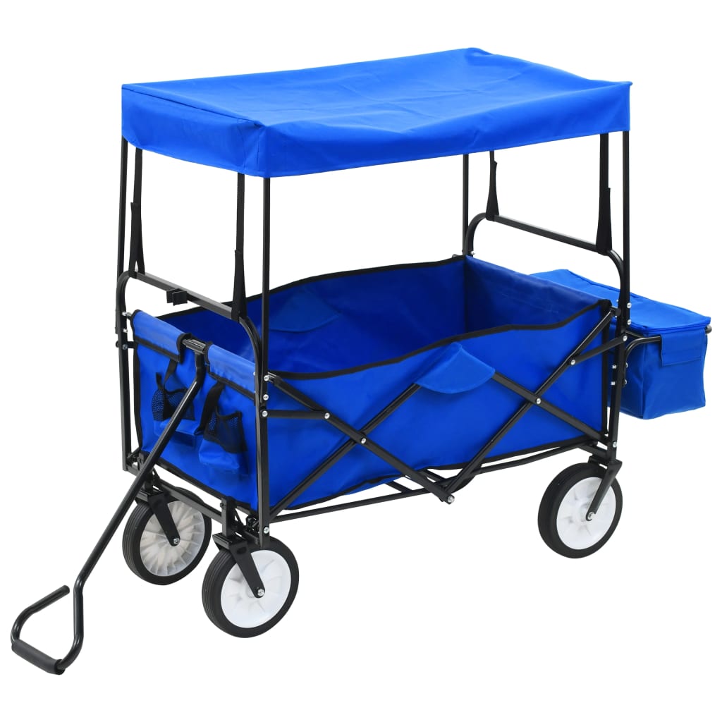 Vidaxl Handkar pieghevole con blu acciaio Luifel