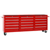 Vidaxl Tool Trolley con 15 cassetti di rosso in acciaio