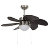 Ventilador de techo Vidaxl con lámpara de 76 cm de marrón oscuro