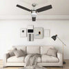 Ventilador de techo Vidaxl con control remoto de lámpara 108 cm de marrón oscuro
