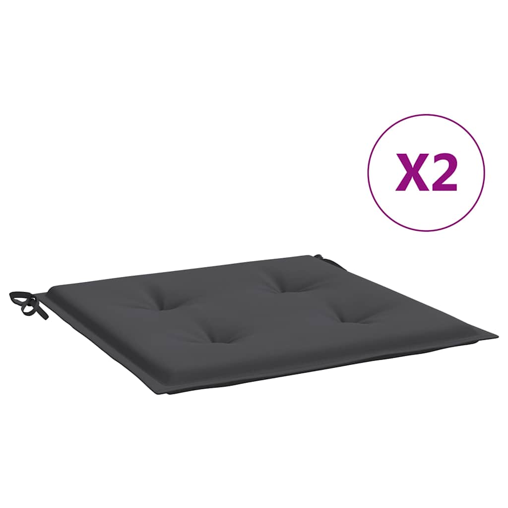 Vidaxl tuinstoelkussens 2 st 40x40x4 cm oxford stof antracietkleurig