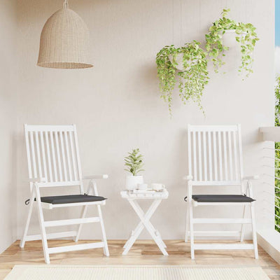 Cojines de silla de jardín Vidaxl 2 st 40x40x3 cm oxford tela antracita