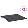 Vidaxl Garden Cushions 6 PCS 40x40x3 cm Tessuto Oxford antracite -Collorato