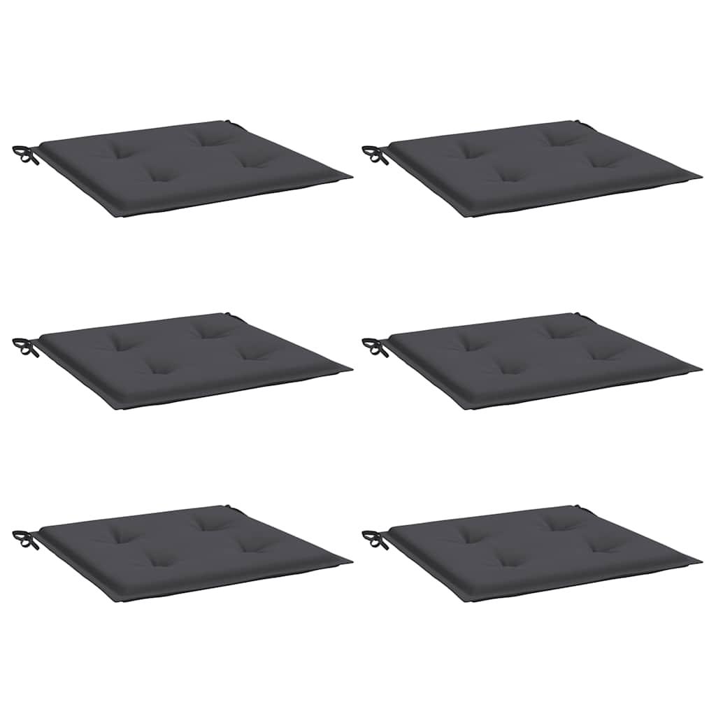 Vidaxl Garden Cushions 6 PCS 40x40x3 cm Tessuto Oxford antracite -Collorato