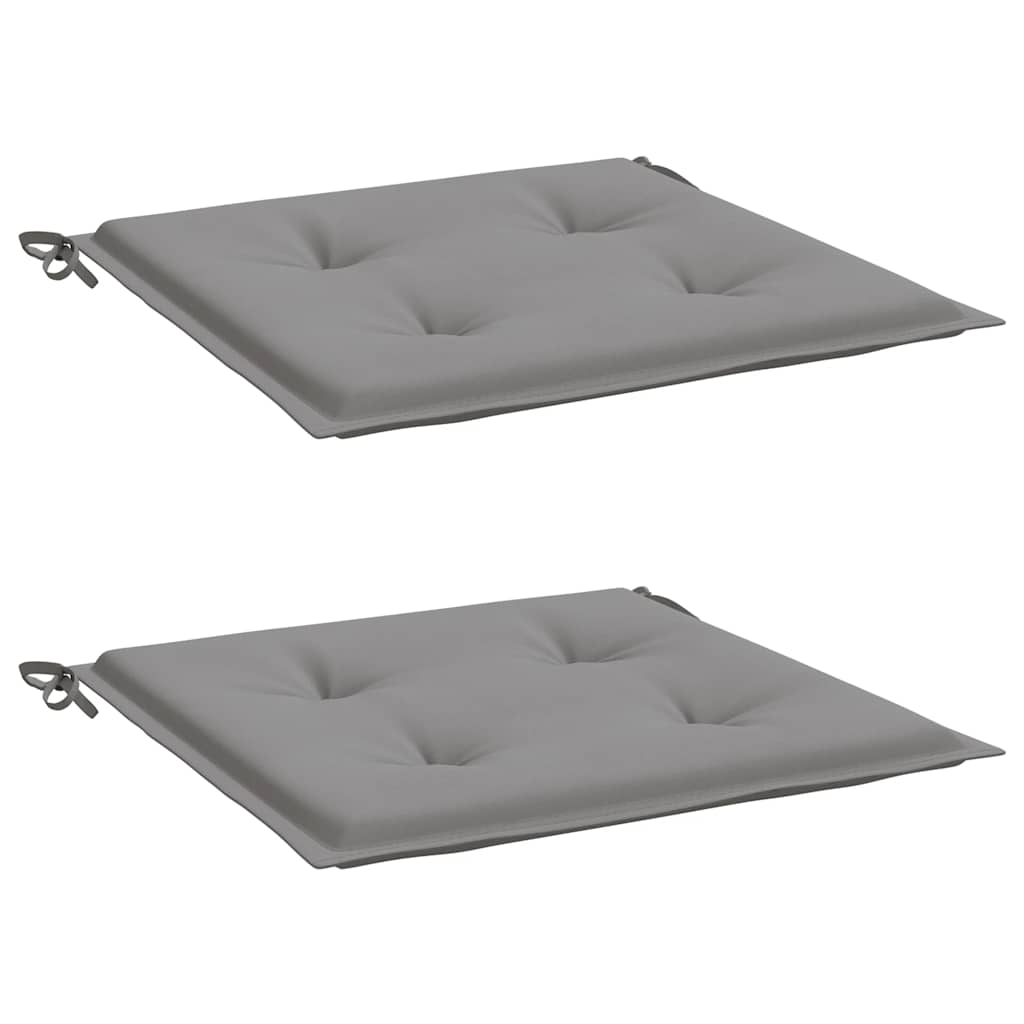 Vidaxl Garden Cushions 2 St 40x40x3 cm tessuto oxford grigio