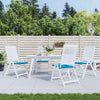 Cuscini per sedia da giardino Vidaxx 6 pz 40x40x4 cm tessuto oxford blu