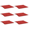 Cuscini da sedia da giardino Vidaxl 6 ST 40x40x3 cm tessuto rosso rosso