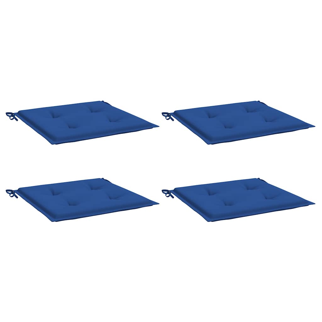 Cojines de silla de jardín Vidaxl 4 PCS 40x40x3 CM Oxford Fabric Royal Blue