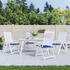 Cojines de silla de jardín Vidaxl 4 PCS 40x40x3 CM Oxford Fabric Royal Blue