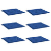 Cojines de silla de jardín Vidaxl 6 PCS 40x40x3 CM Oxford Fabric Royal Blue
