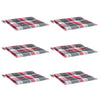Vidaxx cuscini per sedia da giardino 6 pz 40x40x4 cm tessuto oxford motivo rombi rosso