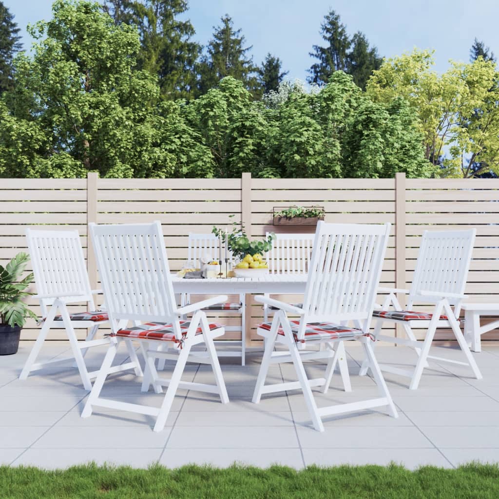Vidaxx cuscini per sedia da giardino 6 pz 40x40x4 cm tessuto oxford motivo rombi rosso