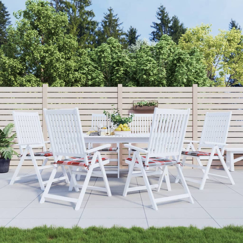 Vidaxx cuscini per sedia da giardino 6 pz 40x40x4 cm tessuto oxford motivo rombi rosso