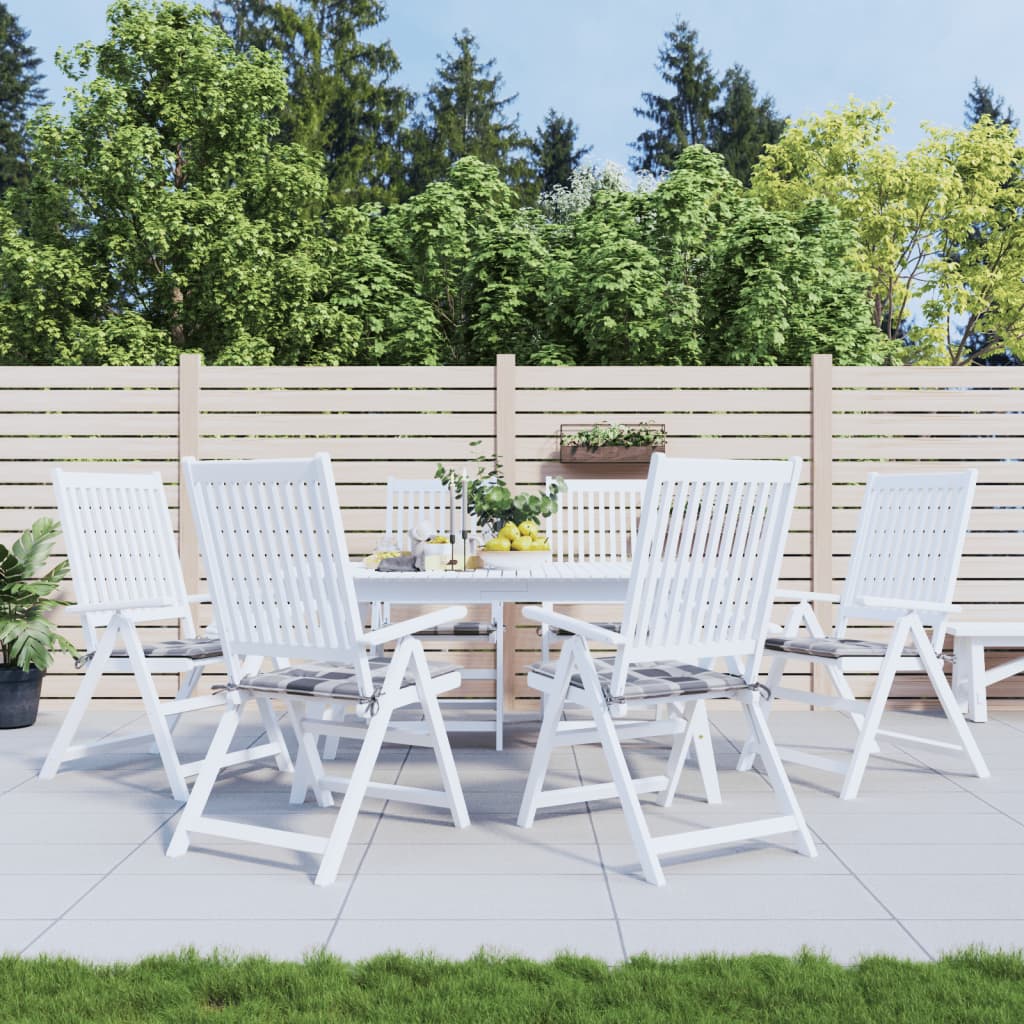 VidaXL cuscini per sedia da giardino 6 pz 40x40x4 cm in tessuto oxford motivo rombi grigio