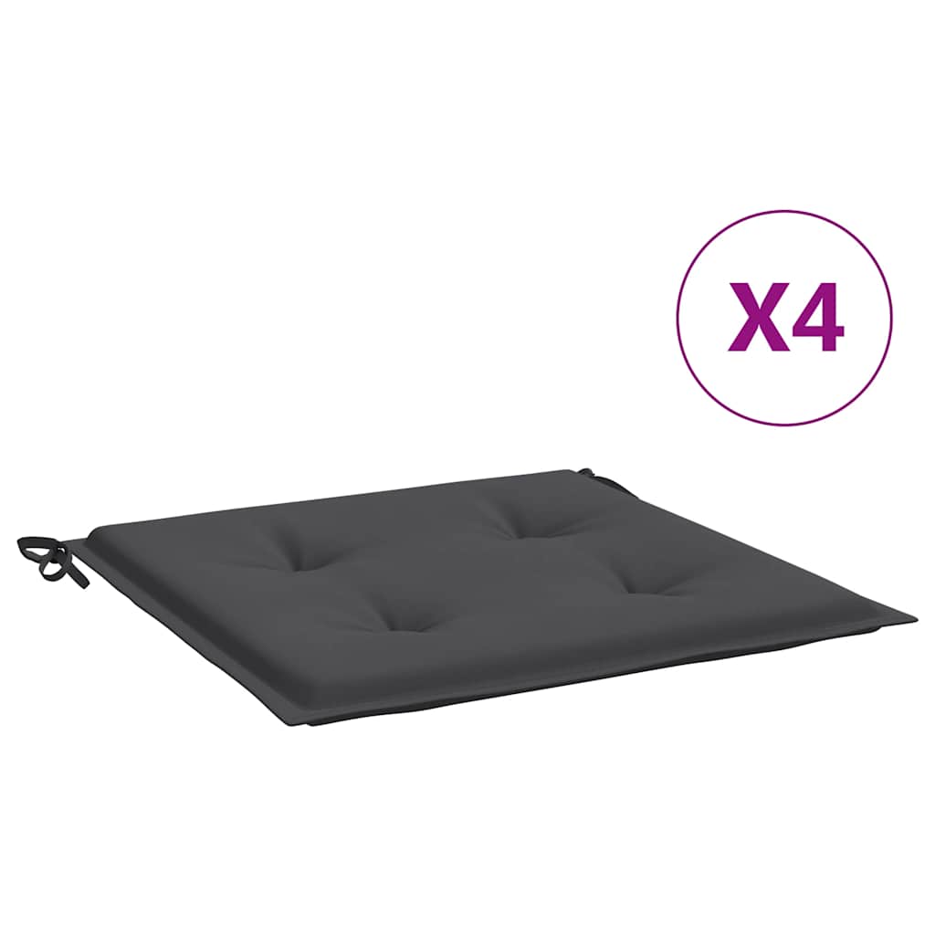 Vidaxl Garden Cushions 4 ST 50x50x3 cm Tessuto Oxford antracite -Collorato