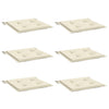 Vidaxl tuinstoelkussens 6 st 50x50x2 cm oxford stof crèmekleurig