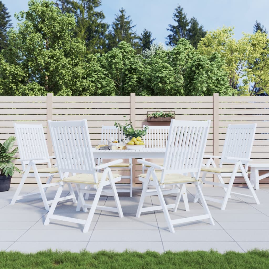 Vidaxl tuinstoelkussens 6 st 50x50x2 cm oxford stof crèmekleurig