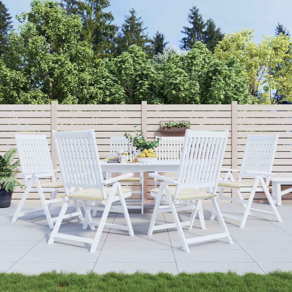 Vidaxl tuinstoelkussens 6 st 50x50x2 cm oxford stof crèmekleurig
