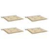 Vidaxl tuinstoelkussens 4 st 50x50x4 cm oxford stof beige