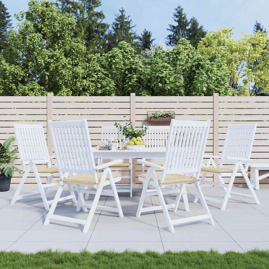 Vidaxl Garden Cushions 6 St 50x50x3 cm Tessuto Oxford Beige