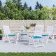 Vidaxl Garden Cushions 4 ST 50x50x3 cm tessuto blu blu