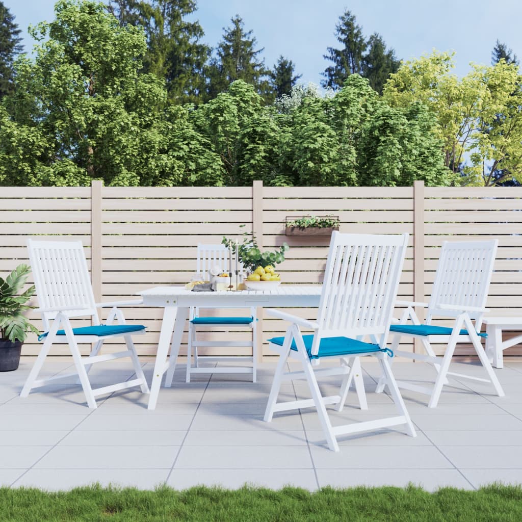 Vidaxl Garden Cushions 4 ST 50x50x3 cm tessuto blu blu