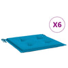 Vidaxl Garden Cushions 6 ST 50x50x3 cm tessuto blu blu