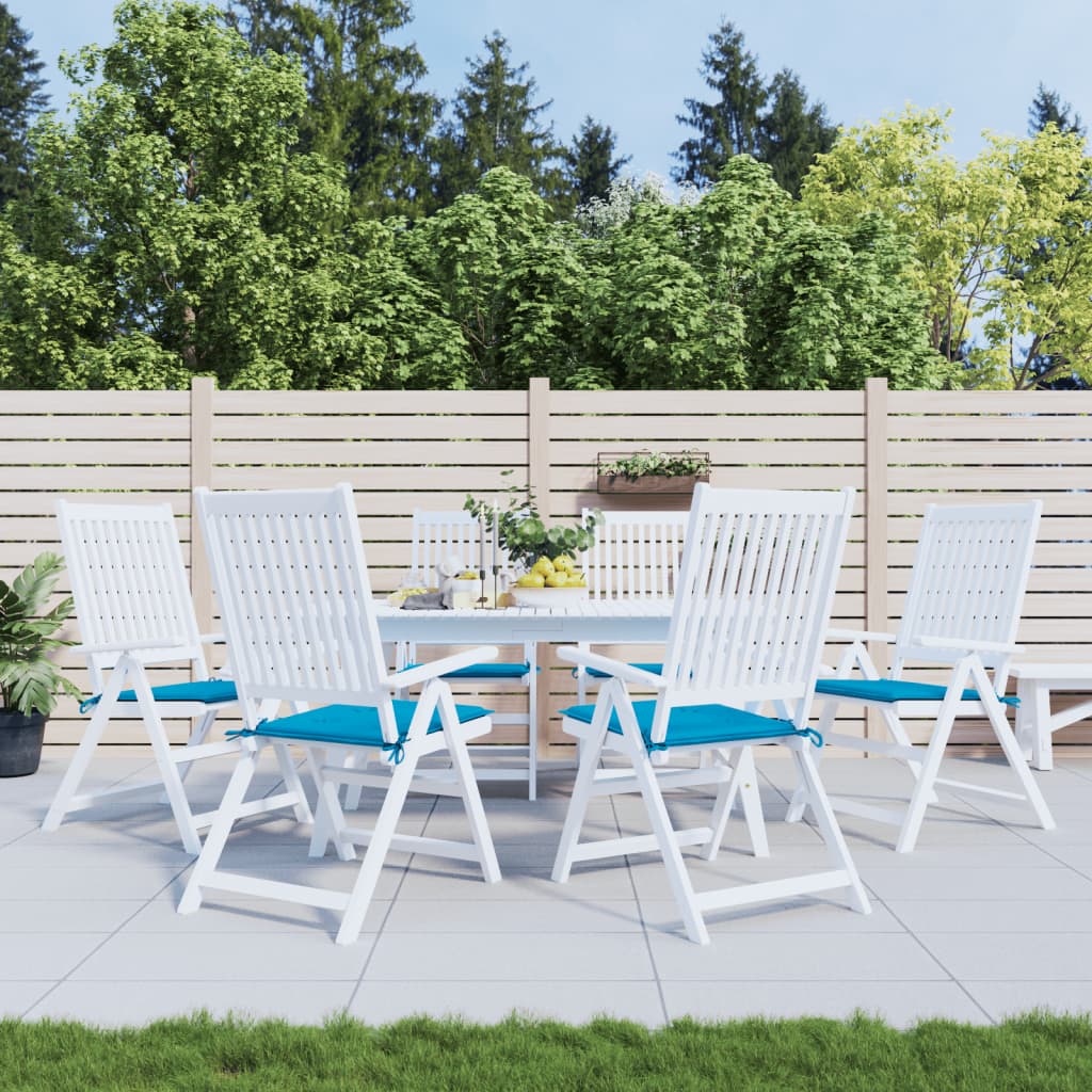 Vidaxl Garden Cushions 6 ST 50x50x3 cm tessuto blu blu