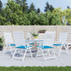 Vidaxl Garden Cushions 6 ST 50x50x3 cm tessuto blu blu