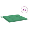 Vidaxl tuinstoelkussens 6 st 50x50x4 cm oxford stof groen