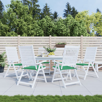 Cojines de silla de jardín Vidaxl 6 st 50x50x3 cm oxford tela verde